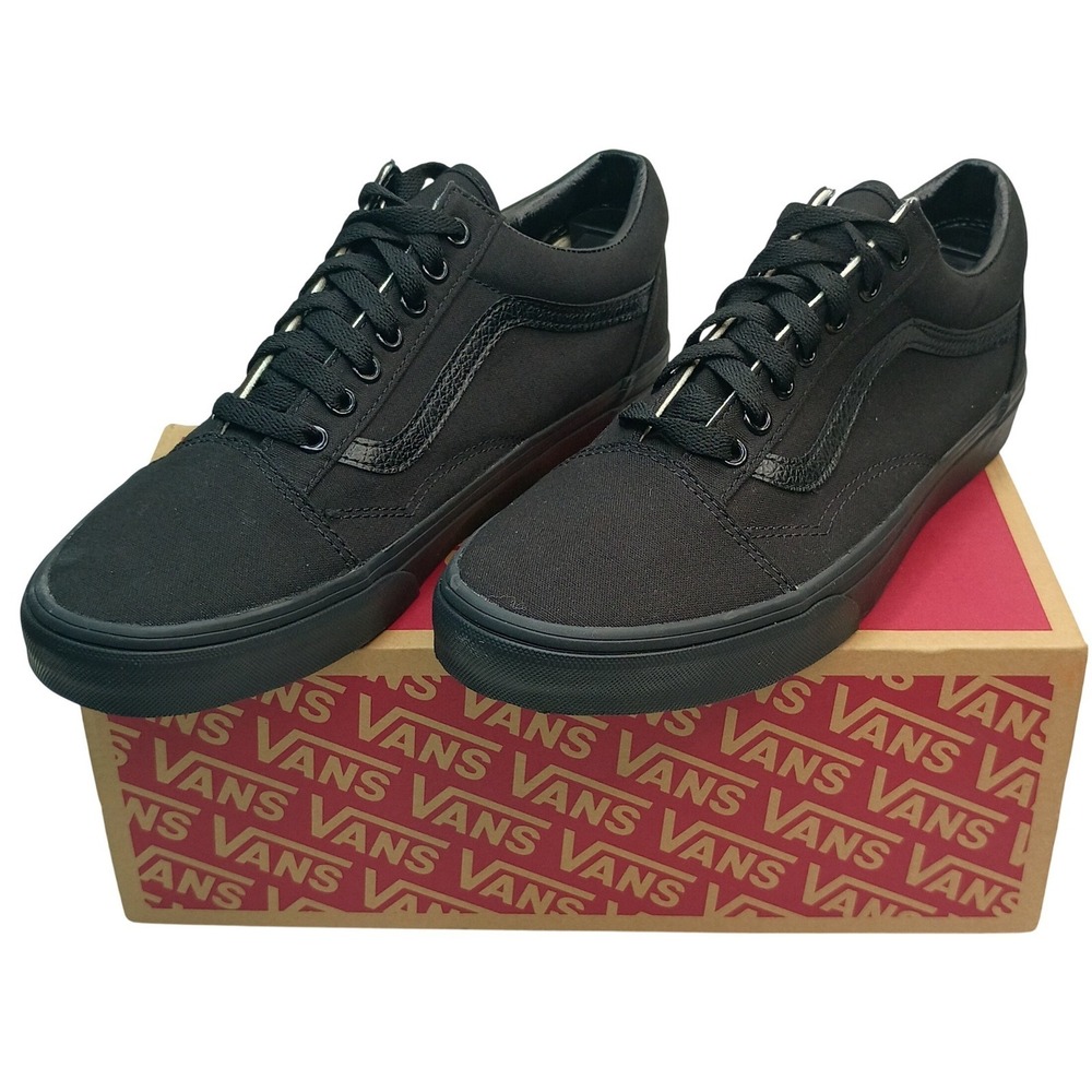 Vans Old Skool Sneakers Men Size 9 Black Canvas VN000D3HBKA1